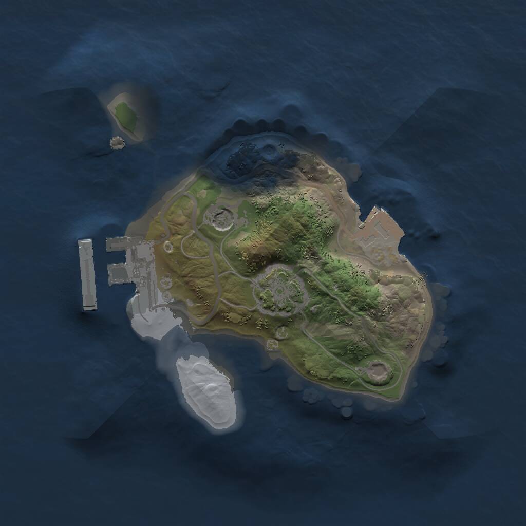 Rust Map: Procedural Map, Size: 1500, Seed: 2147483646, 4 Monuments