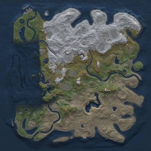 Thumbnail Rust Map: Procedural Map, Size: 4500, Seed: 1999215802, 17 Monuments