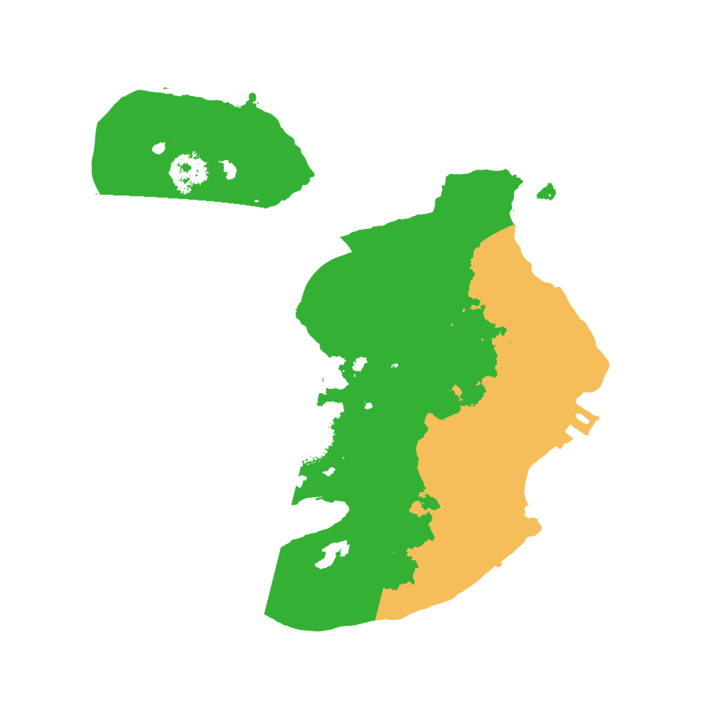 Biome Rust Map: Procedural Map, Size: 2000, Seed: 53258
