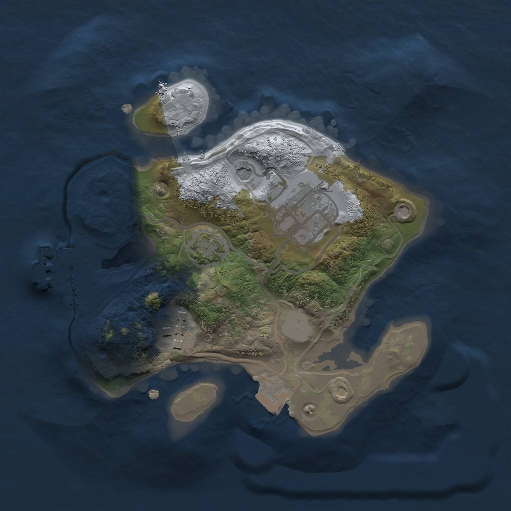 Rust Map: Procedural Map, Size: 2000, Seed: 110704788, 6 Monuments