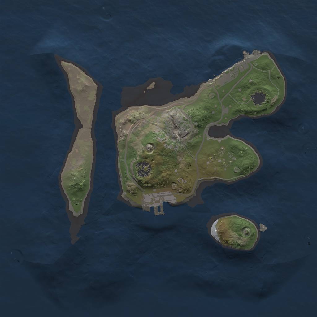 Rust Map: Procedural Map, Size: 2000, Seed: 1040559132, 7 Monuments