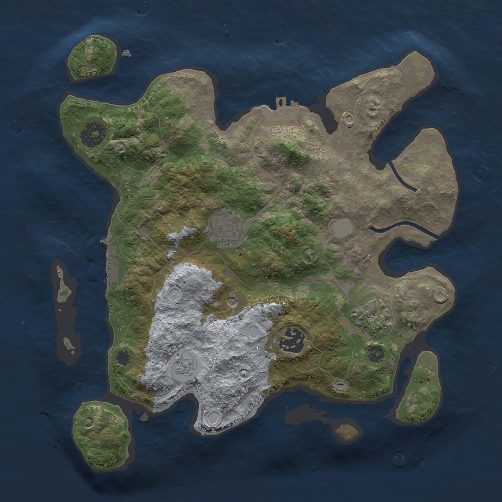 Rust Map: Procedural Map, Size: 3000, Seed: 5679238, 12 Monuments