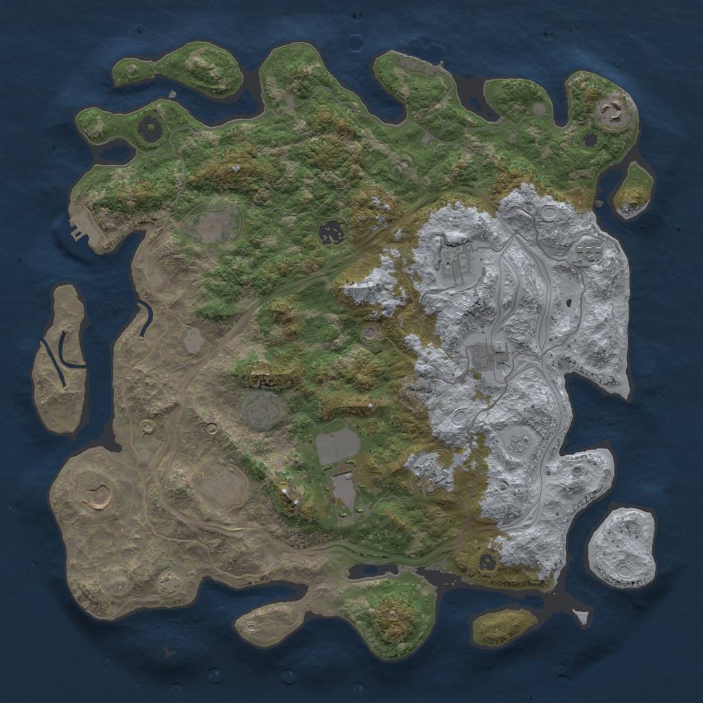 Rust Map: Procedural Map, Size: 4250, Seed: 26289, 19 Monuments