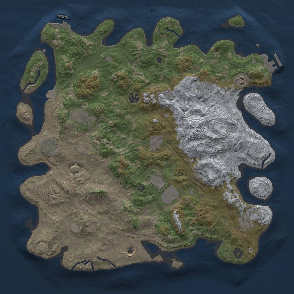 Rust Map: Procedural Map, Size: 4250, Seed: 1648241816, 17 Monuments
