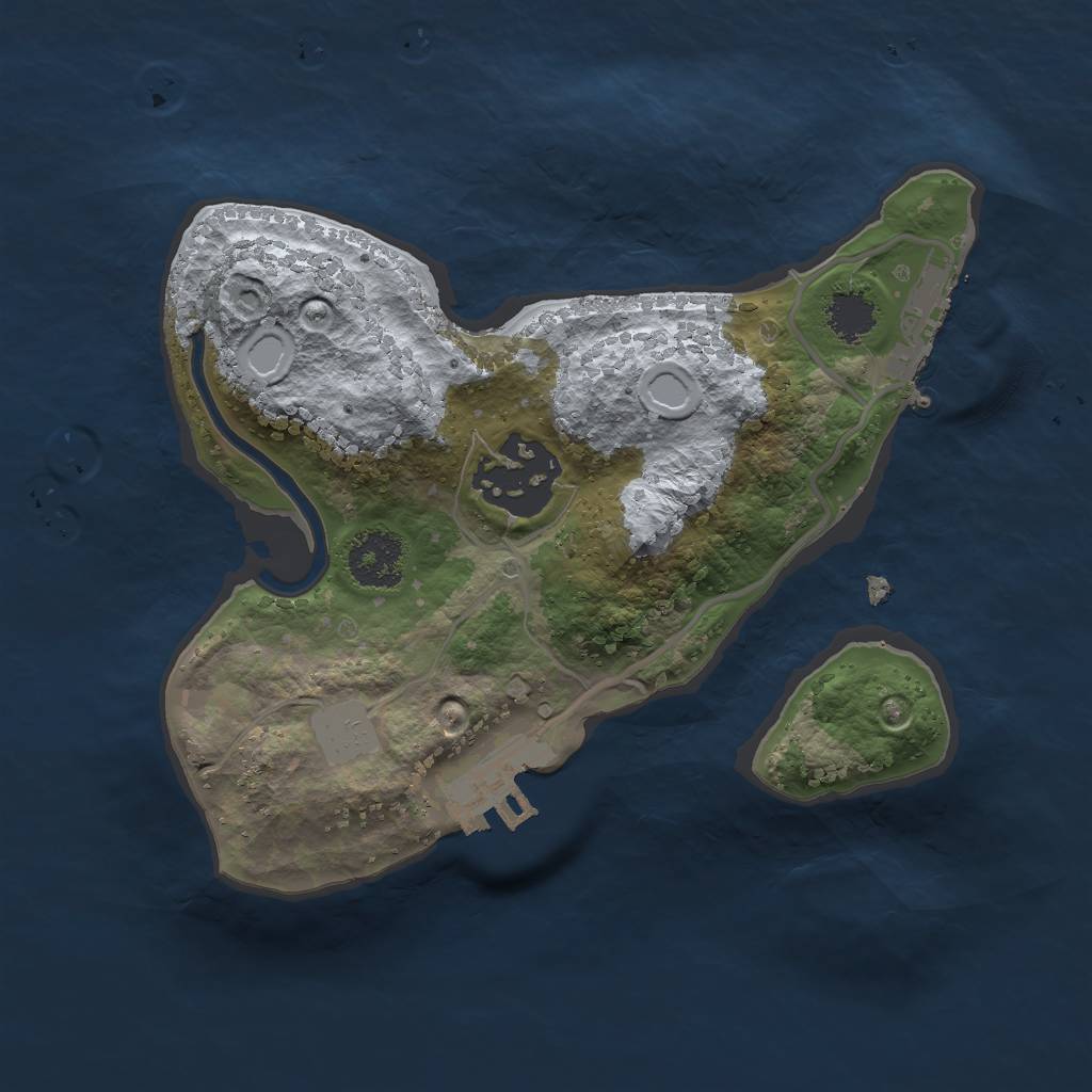 Rust Map: Procedural Map, Size: 2000, Seed: 472858077, 8 Monuments