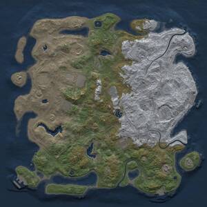 Thumbnail Rust Map: Procedural Map, Size: 4500, Seed: 1655196795, 17 Monuments