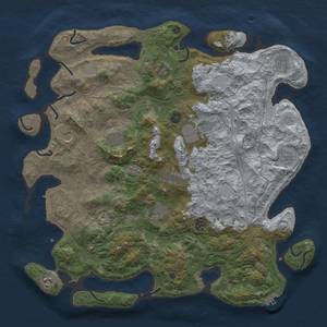 Thumbnail Rust Map: Procedural Map, Size: 4500, Seed: 1655196795, 20 Monuments