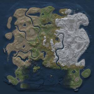 Thumbnail Rust Map: Procedural Map, Size: 4500, Seed: 1655196795, 17 Monuments