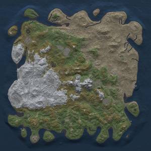 Thumbnail Rust Map: Procedural Map, Size: 5000, Seed: 648256, 20 Monuments