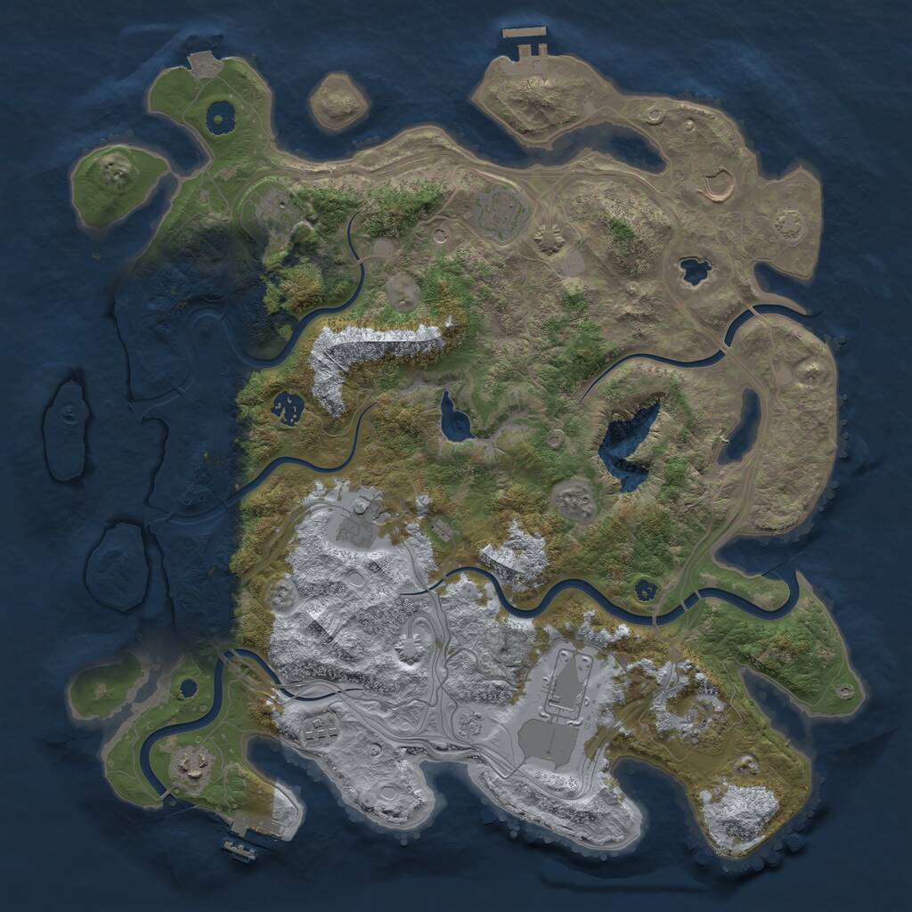 Rust Map: Procedural Map, Size: 4250, Seed: 611825239, 15 Monuments