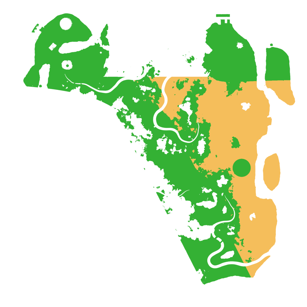 Biome Rust Map: Procedural Map, Size: 4500, Seed: 125630165