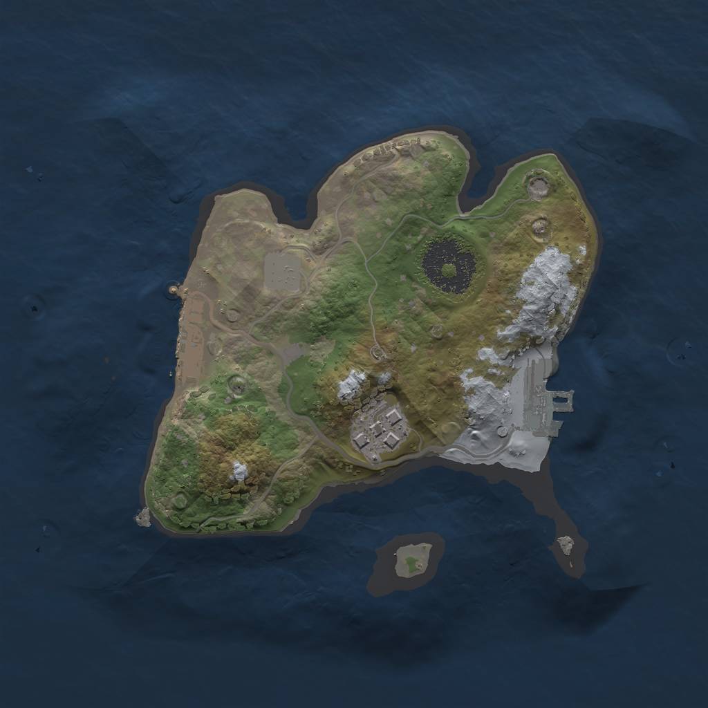 Rust Map: Procedural Map, Size: 2000, Seed: 8418, 8 Monuments