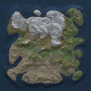 Thumbnail Rust Map: Procedural Map, Size: 3500, Seed: 501276909, 19 Monuments