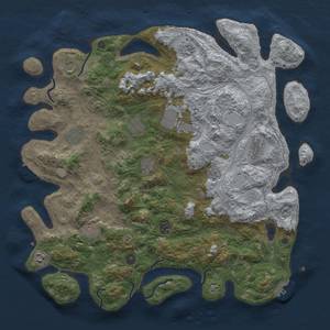 Thumbnail Rust Map: Procedural Map, Size: 4500, Seed: 1412342972, 20 Monuments