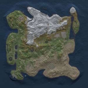 Thumbnail Rust Map: Procedural Map, Size: 3500, Seed: 632321711, 19 Monuments