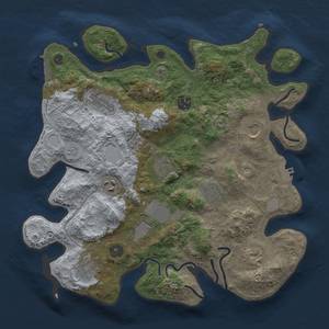 Thumbnail Rust Map: Procedural Map, Size: 3500, Seed: 98274857, 19 Monuments