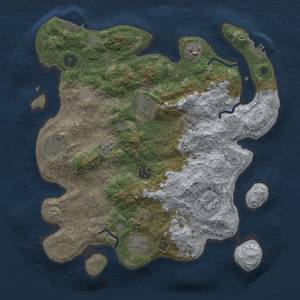 Thumbnail Rust Map: Procedural Map, Size: 3400, Seed: 596561511, 16 Monuments