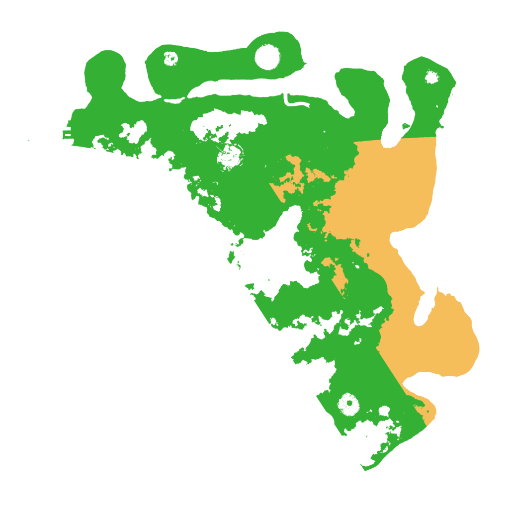 Biome Rust Map: Procedural Map, Size: 3600, Seed: 10885438