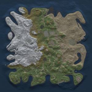 Thumbnail Rust Map: Procedural Map, Size: 4000, Seed: 2058945864, 19 Monuments