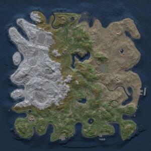 Thumbnail Rust Map: Procedural Map, Size: 4000, Seed: 2058945864, 12 Monuments
