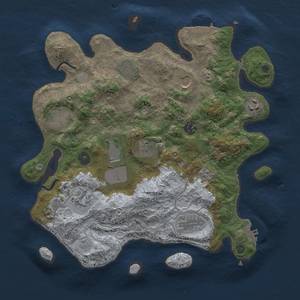 Thumbnail Rust Map: Procedural Map, Size: 3500, Seed: 1602603137, 19 Monuments