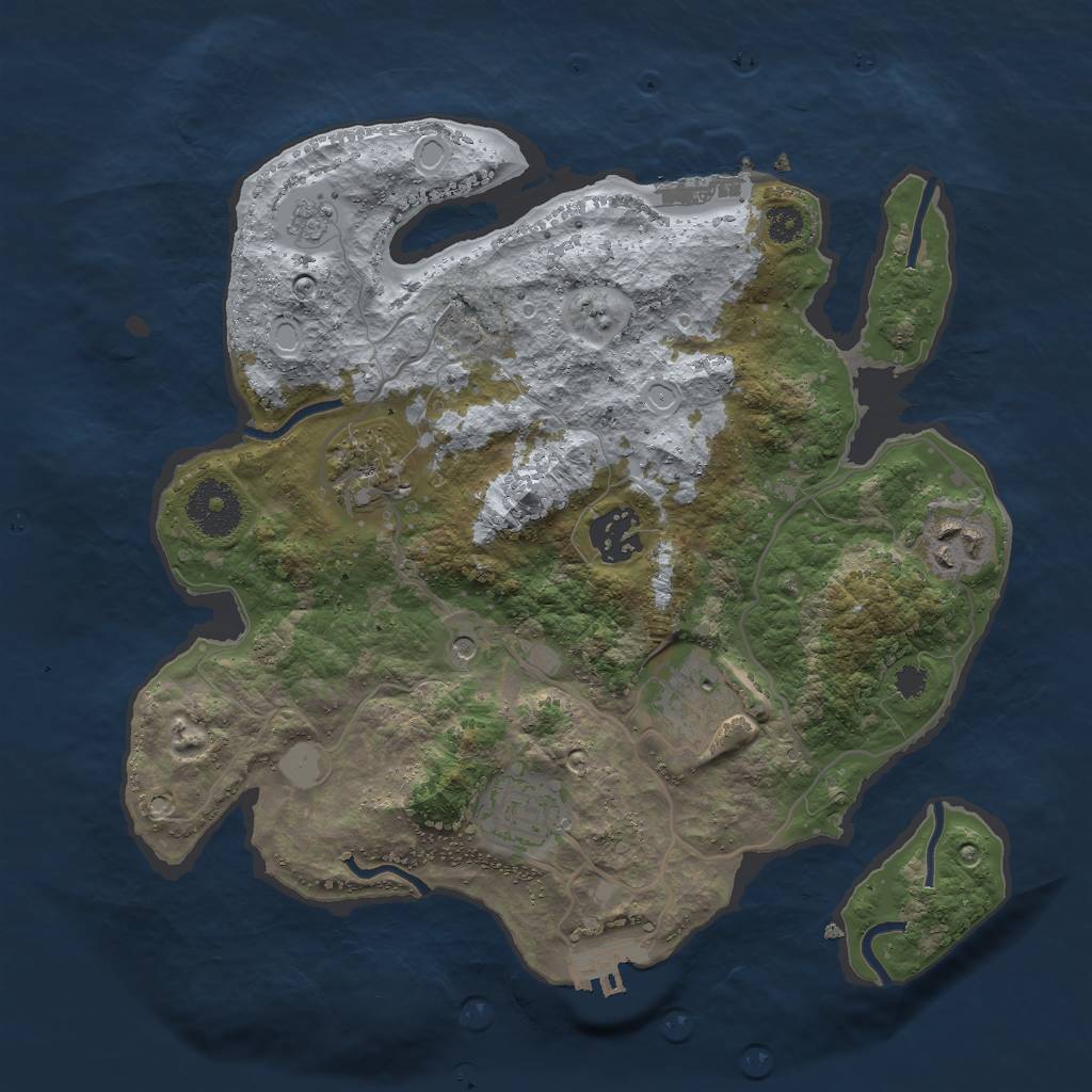 Rust Map: Procedural Map, Size: 3000, Seed: 925111, 14 Monuments