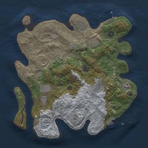 Thumbnail Rust Map: Procedural Map, Size: 3500, Seed: 114514, 18 Monuments