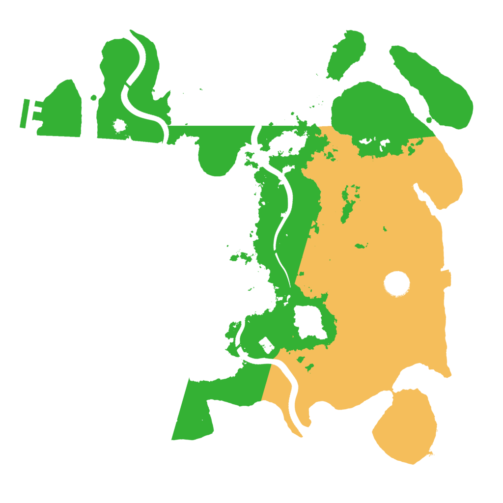 Biome Rust Map: Procedural Map, Size: 3500, Seed: 131655