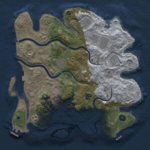 Thumbnail Rust Map: Procedural Map, Size: 3500, Seed: 422331744, 15 Monuments