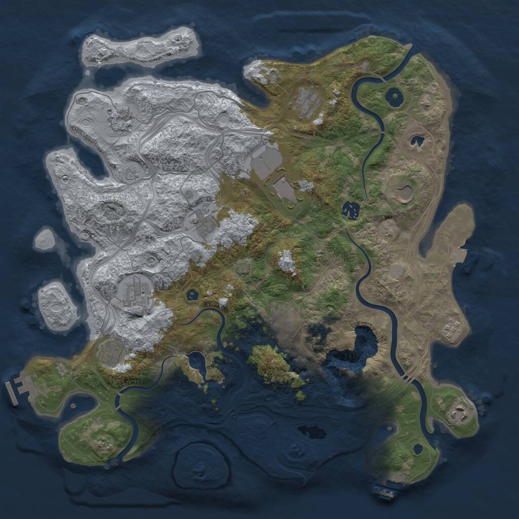 Rust Map: Procedural Map, Size: 4250, Seed: 192667096, 17 Monuments