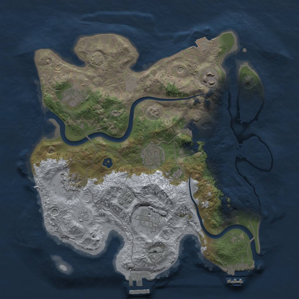 Rust Map: Procedural Map, Size: 3000, Seed: 26273528, 13 Monuments
