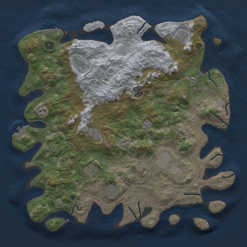 Rust Map: Procedural Map, Size: 4250, Seed: 156, 19 Monuments