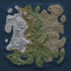 Thumbnail Rust Map: Procedural Map, Size: 4000, Seed: 1449037910, 19 Monuments