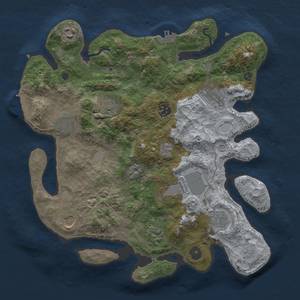 Thumbnail Rust Map: Procedural Map, Size: 3500, Seed: 1595755694, 19 Monuments