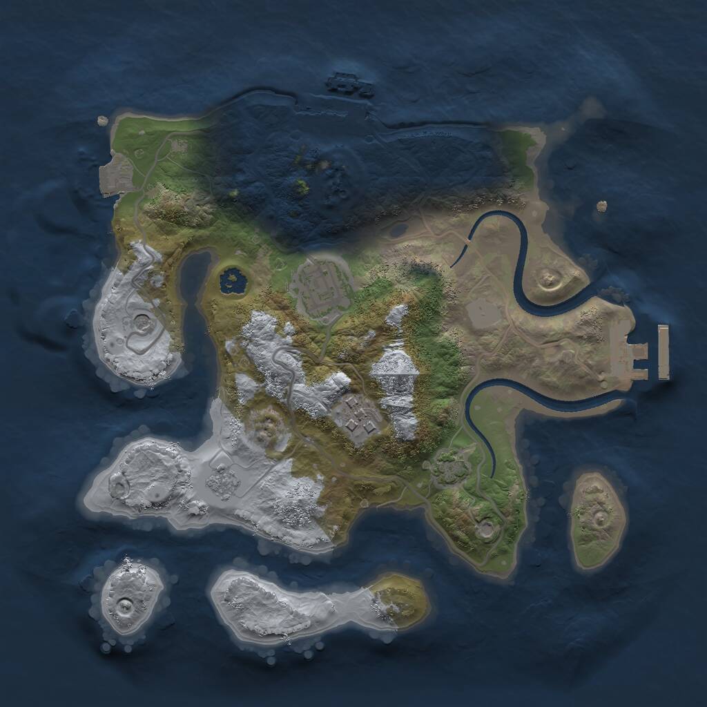 Rust Map: Procedural Map, Size: 2600, Seed: 1766877676, 8 Monuments