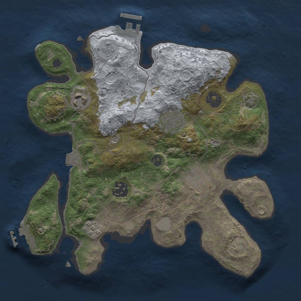 Rust Map: Procedural Map, Size: 2800, Seed: 15681, 11 Monuments