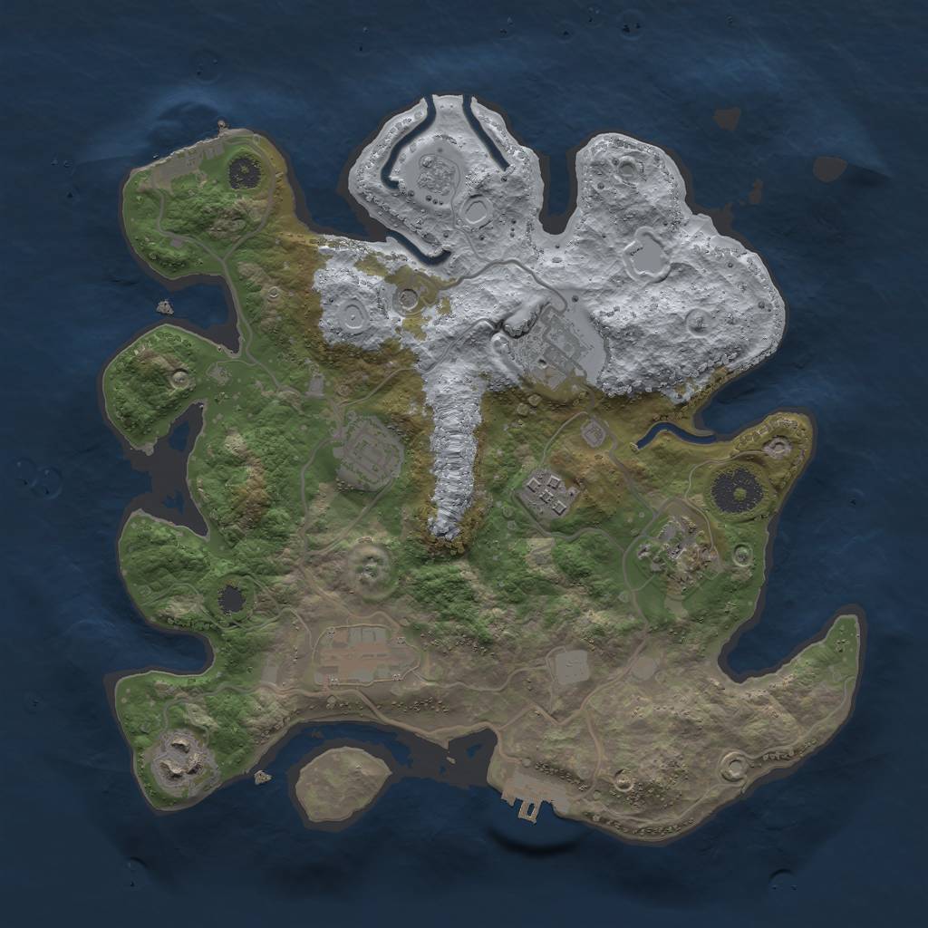 Rust Map: Procedural Map, Size: 3003, Seed: 13825, 15 Monuments