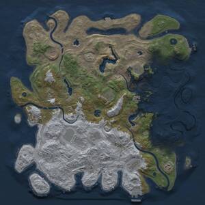 Thumbnail Rust Map: Procedural Map, Size: 4500, Seed: 2108495843, 16 Monuments