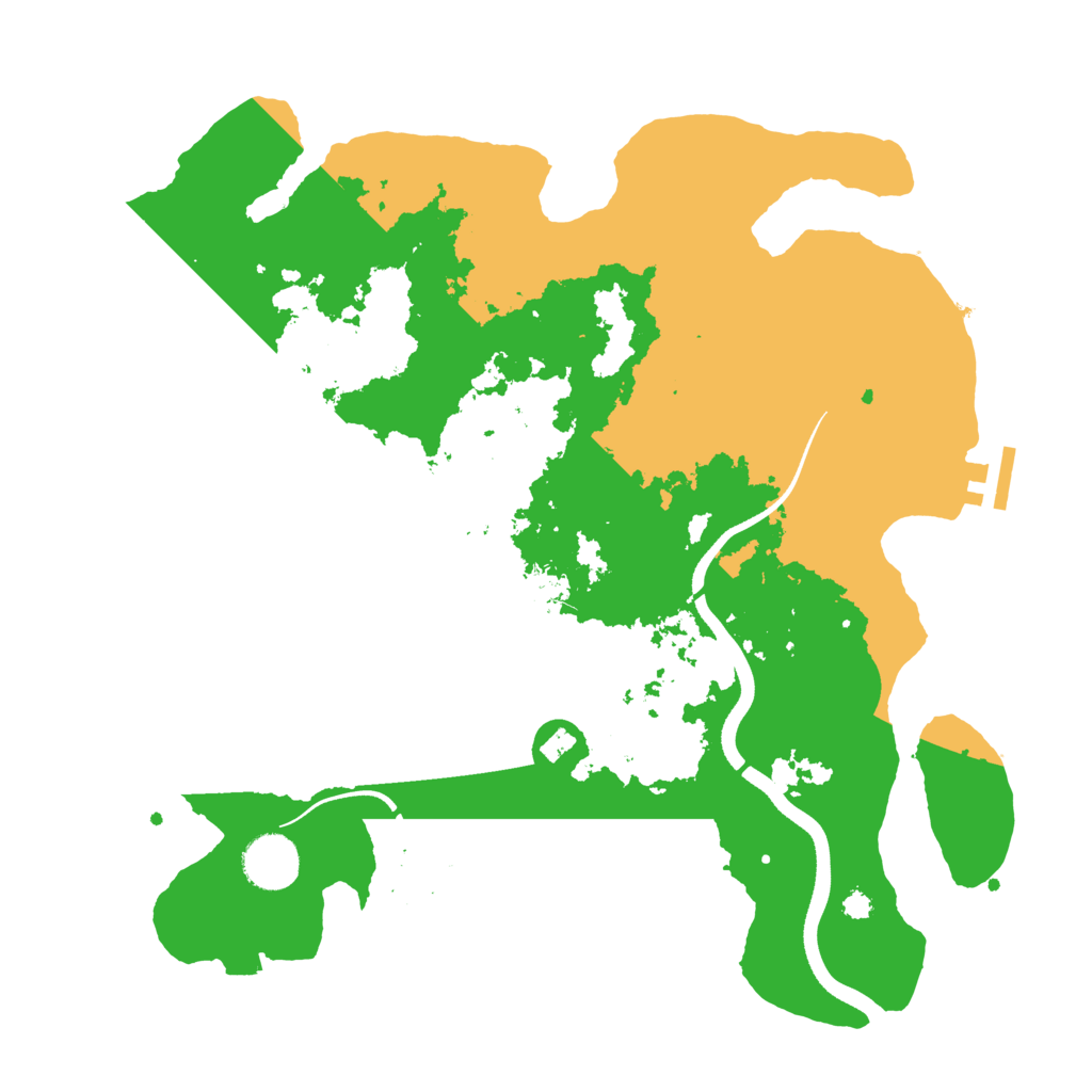 Biome Rust Map: Procedural Map, Size: 3500, Seed: 7494834