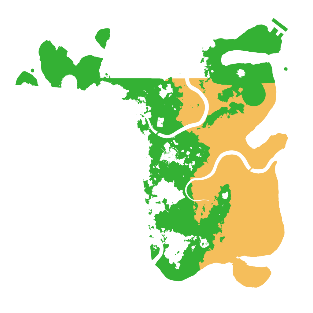 Biome Rust Map: Procedural Map, Size: 3500, Seed: 15263968