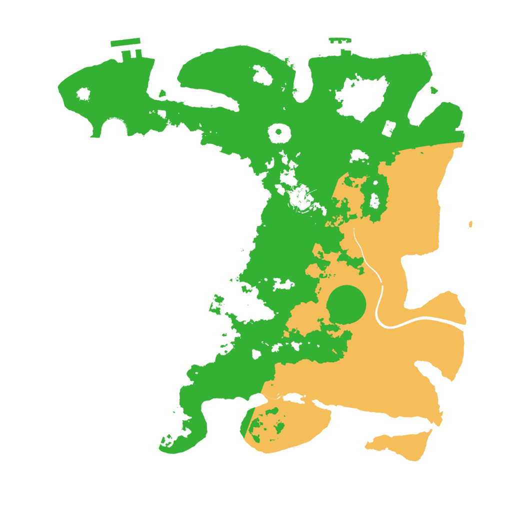 Biome Rust Map: Procedural Map, Size: 3500, Seed: 9812322