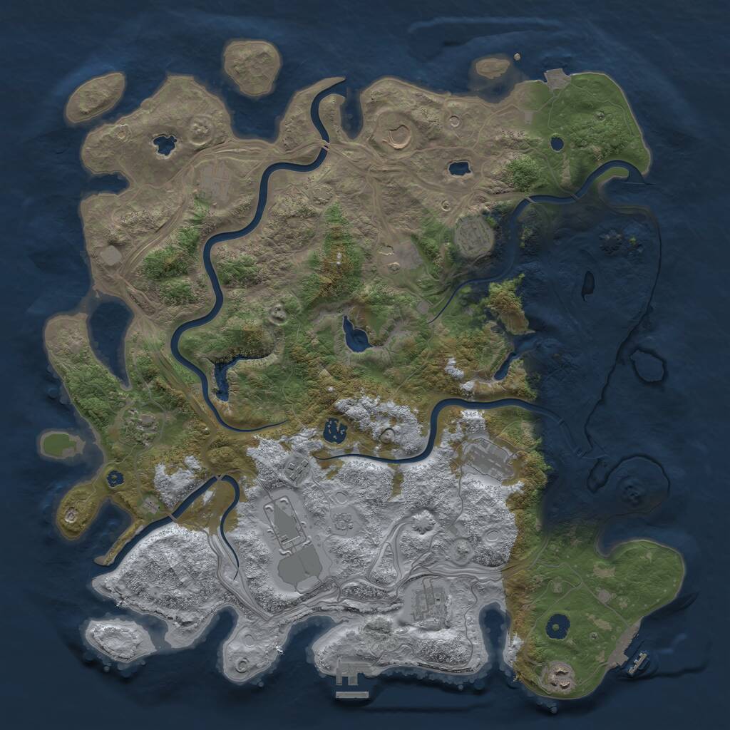 Rust Map: Procedural Map, Size: 4500, Seed: 1778803652, 17 Monuments