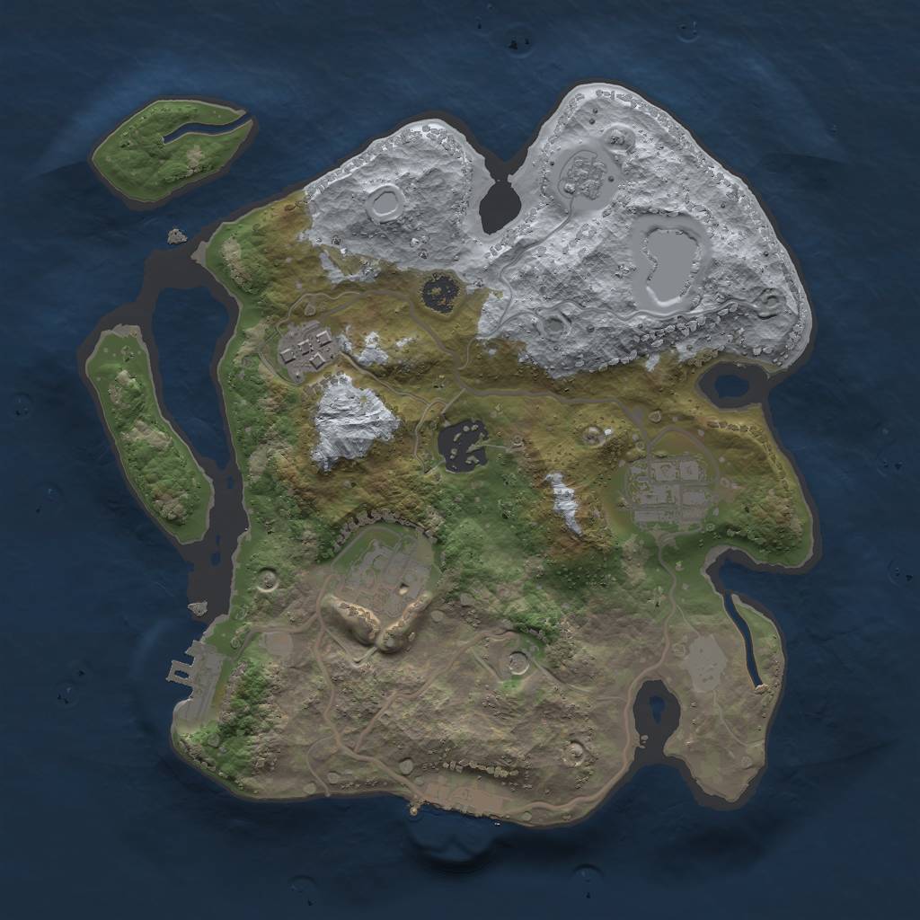 Rust Map: Procedural Map, Size: 2600, Seed: 122, 13 Monuments
