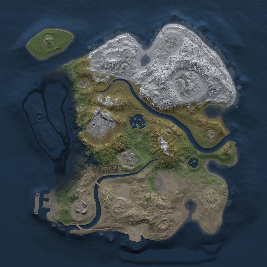 Rust Map: Procedural Map, Size: 2600, Seed: 122, 11 Monuments