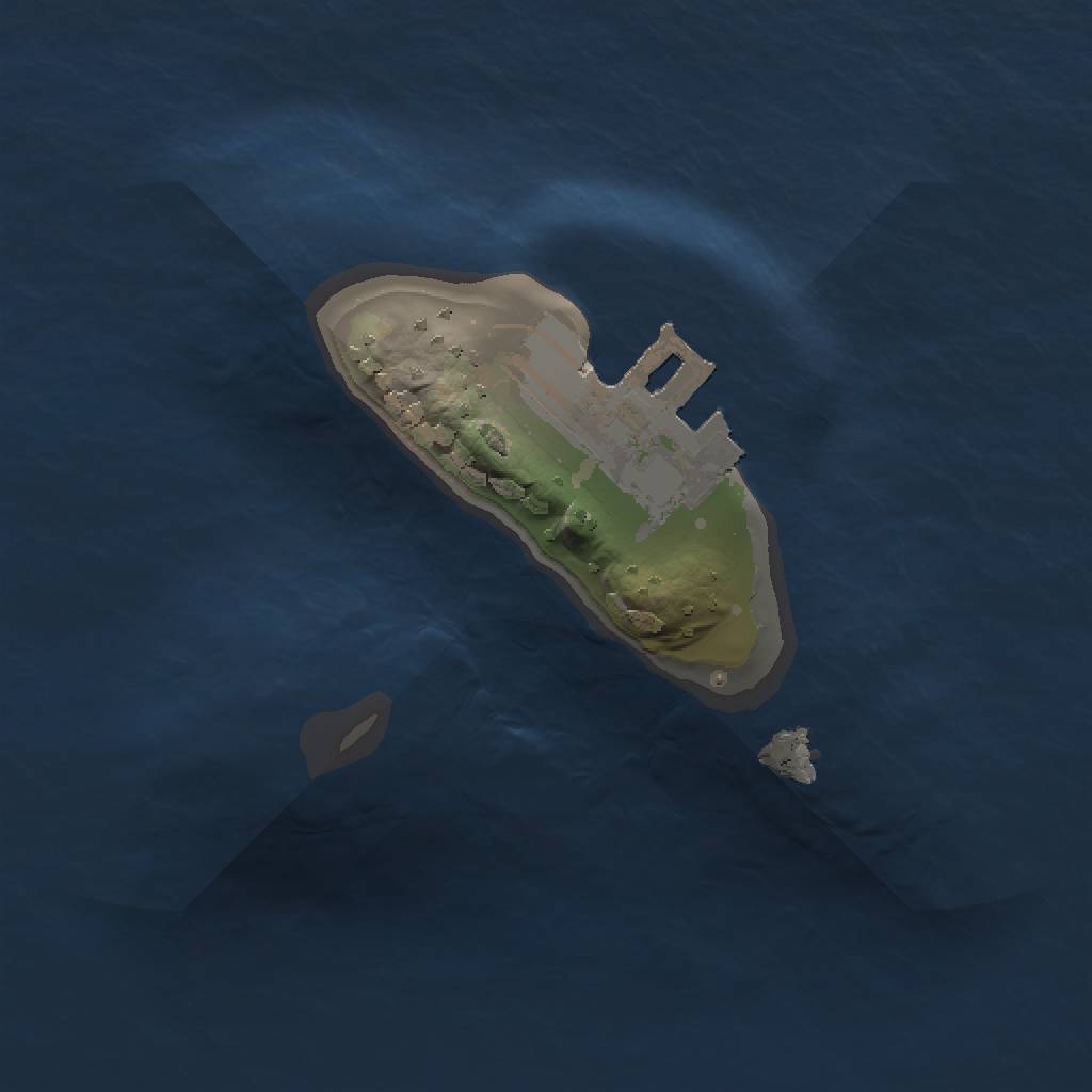 Rust Map: Procedural Map, Size: 1000, Seed: 444441, 4 Monuments