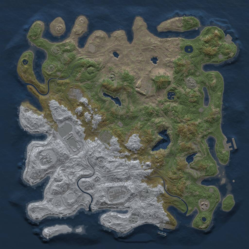 Rust Map: Procedural Map, Size: 4500, Seed: 703791822, 15 Monuments