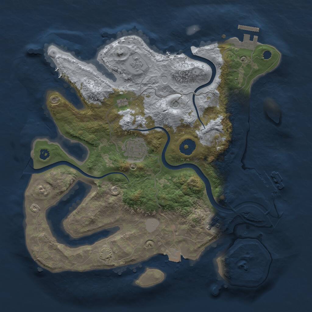 Rust Map: Procedural Map, Size: 2960, Seed: 150, 8 Monuments