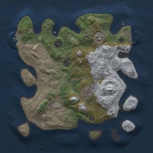 Thumbnail Rust Map: Procedural Map, Size: 3000, Seed: 5233, 13 Monuments