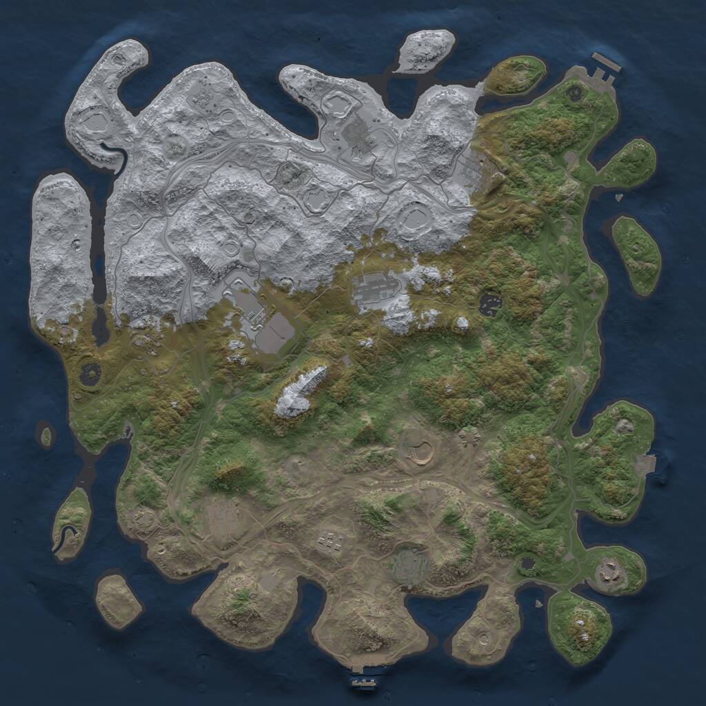 Rust Map: Procedural Map, Size: 4569, Seed: 12112022, 17 Monuments