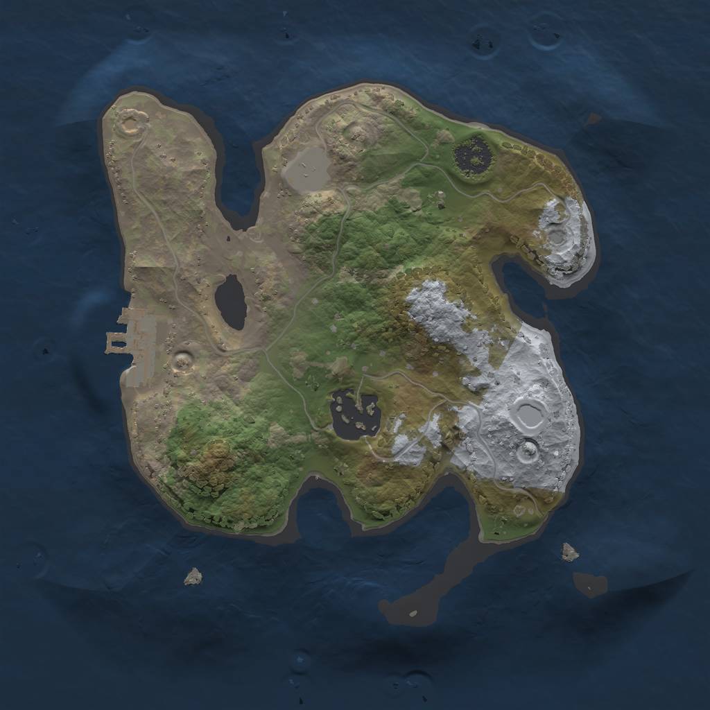 Rust Map: Procedural Map, Size: 2000, Seed: 5555, 7 Monuments